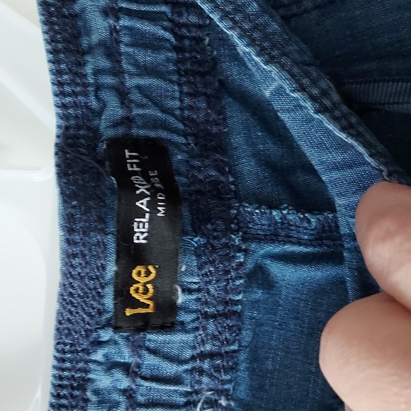 Lee Relaxed Fit Mid Wise Capri jeans blue 10 medium - Picture 4 of 12